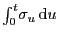 $ \int_{0} ^{t}\!\sigma_{u}\dee u$