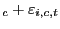 $ _{c }+\varepsilon_{i,c,t}$