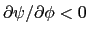 $ \partial\psi/ \partial\phi<0$