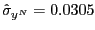 $ \hat{\sigma}_{y^{N}} =0.0305$