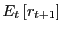 $ E_{t}\left[ r_{t+1}\right] $