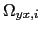 $ \Omega_{yx,i}$