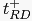 $ t_{RD}^{+}$