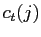 $ c_{t}(j)$