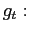 $\displaystyle g_{t}:$