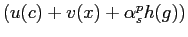 $ (u(c)+v(x)+\alpha ^{p}_{s} h(g))$