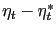 $ \eta_{t}-\eta^{*}_{t}$