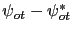 $ \psi_{ot}-\psi^{*}_{ot}$