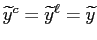 $ \widetilde{y}^{c}=\widetilde{y} ^{\ell}=\widetilde{y}$