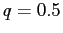 $ q=0.5$
