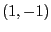 $ \left( 1,-1\right) $