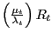 $ \left( {\textstyle{\frac {{\mu_{t} } }{{\lambda_{t} }}}} \right) R_{t} $