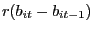 $ r(b_{it}-b_{it-1})$