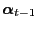 $ \boldsymbol{\alpha}_{t-1}$