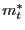 $ m_{t}^{\ast}$
