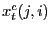$ x_{t}^{c}(j,i)$