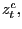 $ z_{t}^{c},$