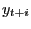 $ y_{t+i}$