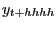 $ y_{t+hhhh}$