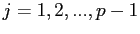 $ j=1,2,...,p-1$