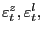 $ \varepsilon_{t}^{z},\varepsilon_{t}^{l},$