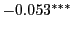$ -0.053^{\ast\ast\ast}$