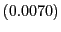 $ (0.0070)$