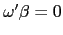 $ \mathbf{\omega}^{\prime }\mathbf{\beta}=0$
