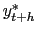 $ y_{t+h}^{*}$