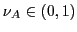 $ \nu_{A}\in(0,1)$