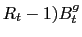 $ R_{t}-1)B_{t}^{g}$