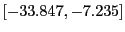 $ \left[ -33.847,-7.235\right] $
