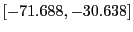 $ \left[ -71.688,-30.638\right] $