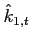 $\hat k_{1,t}$