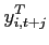 $\displaystyle y_{i,t+j}^{T}$