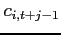$c_{i,t+j-1}$