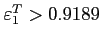 $\varepsilon^T_{1}>0.9189$