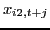 $\displaystyle x_{i2,t+j} $