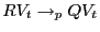 $ RV_{t}\to_{p} QV_{t}$