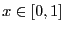 $ x\in[0,1]$