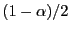 $ (1-\alpha)/2$