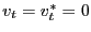 $ v_t=v_t^\ast=0$