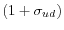  \left( 1+\sigma_{ud}\right) 