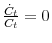  \frac{\dot{C}_{t}}{C_{t}}=0