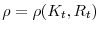  \rho=\rho (K_{t},R_{t})