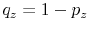  q_{z}=1-p_{z}