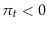  \pi_{t}<0