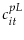 \displaystyle c_{it}^{pL}