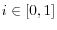 i\in [0,1]