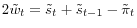 2\tilde {w}_t =\tilde {s}_t +\tilde {s}_{t-1} -\tilde {\pi }_t 